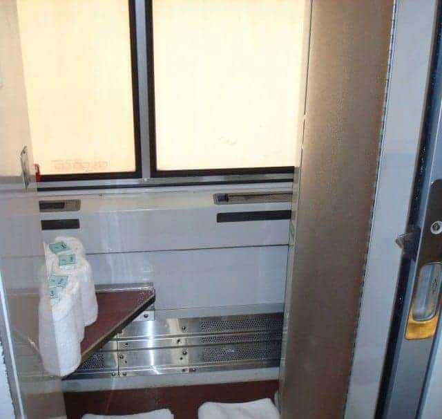 Public shower in the sleeping car Public shower in the sleeping car