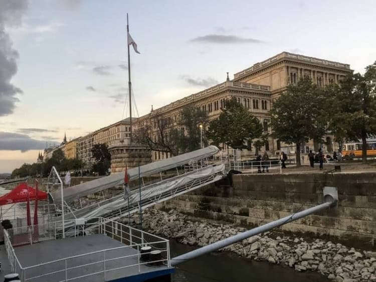 Boarding the Viking Lif on the Danube