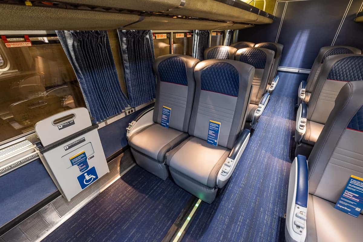 Amtrak Coach Seats Lower Level